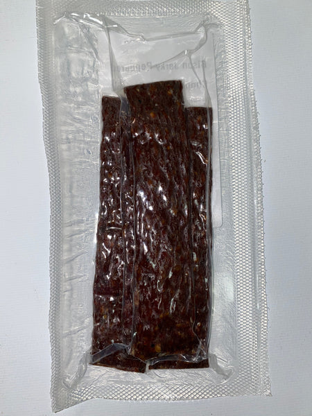 Bison Jerky Peppered - 2 ounce package - back