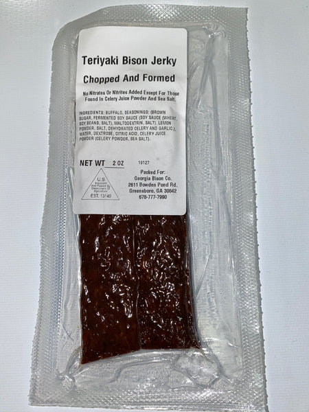 Teriyaki Bison Jerky - 2 Ounce Package - front