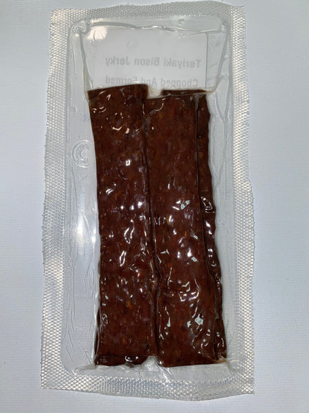 Teriyaki Bison Jerky - 2 ounce package - back