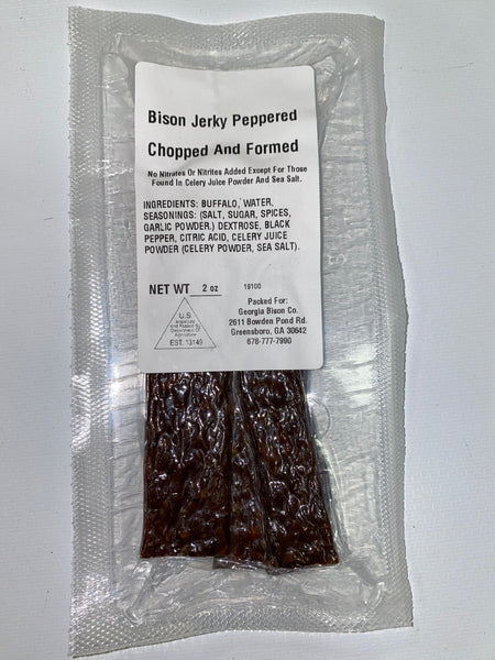 Bison Jerky Peppered - front