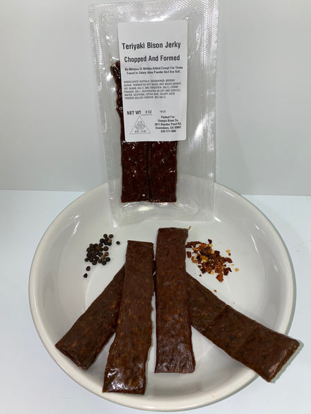 Teriyaki Bison Jerky - Dish Display