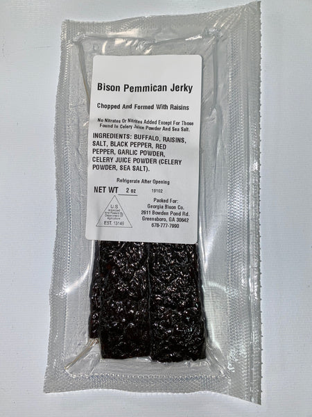 Pemmican Bison Jerky - 2 ounce package - front of package