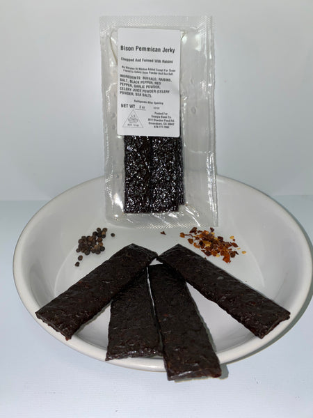 Pemmican Bison Jerky - Dish display